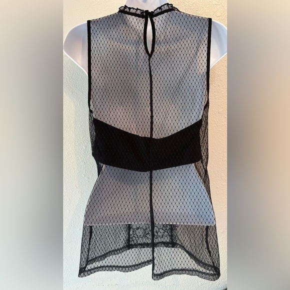 Express Black Lace Gothic Victorian Blouse - Picture 9 of 15